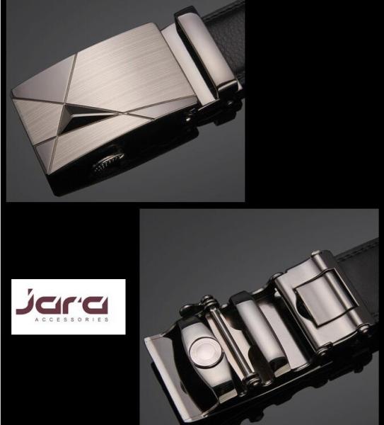 Dark Brown / Black Automatic Buckle Belt Split Leather Material Available