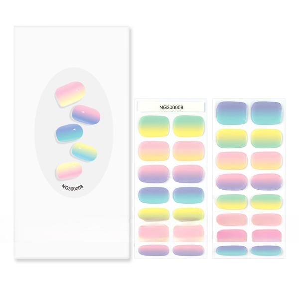 Fashionable Nail Beauty Products Self-Adhesive Gel Stickers for Semi Cured Nails