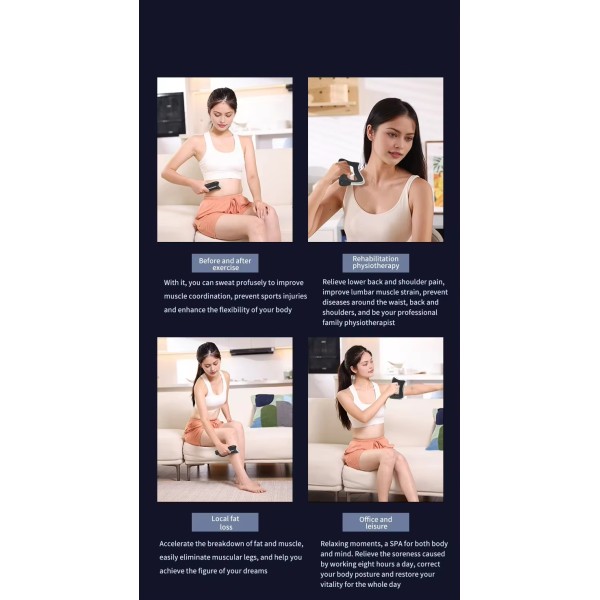 Type-C Rechargeable Electric Fascia Knife Massager with Heated Deep Tissue Muscle Micro Current Vibration Gua Sha Fascia Scraper