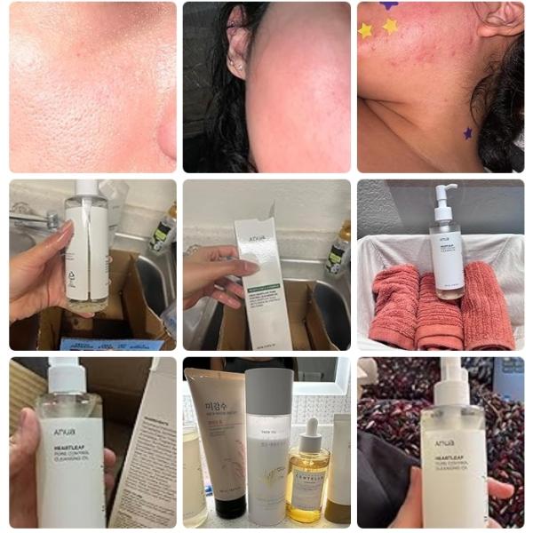 ODM Heartleaf Pore Control Moisturizing Facial Cleanser Oil For Face Makeup Blackhead Remover 6.76 Fl Oz