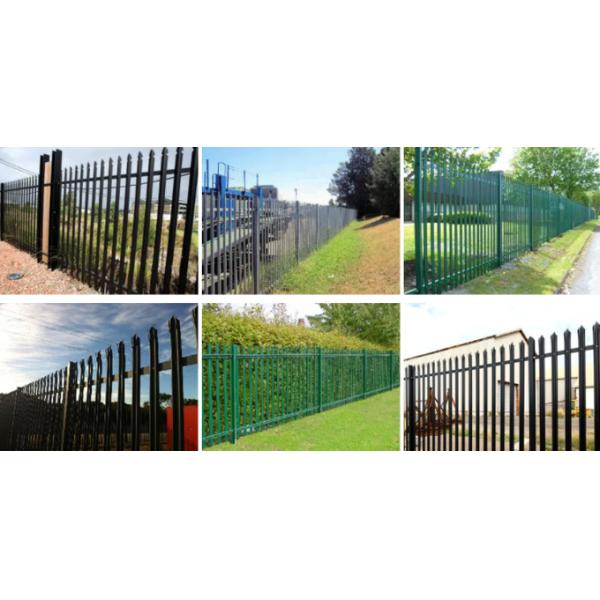 Powder Coated Ornamental Steel Palisade Fencing European Style For Garden