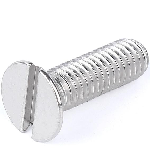 A2-70 A4-80 Bright Steel Bolts Countersunk Socket Slot Head Screw