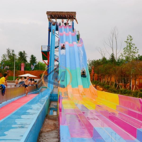 Water Parks Fiberglass Racer Water Slide with Hot Dip Galvanized Steel