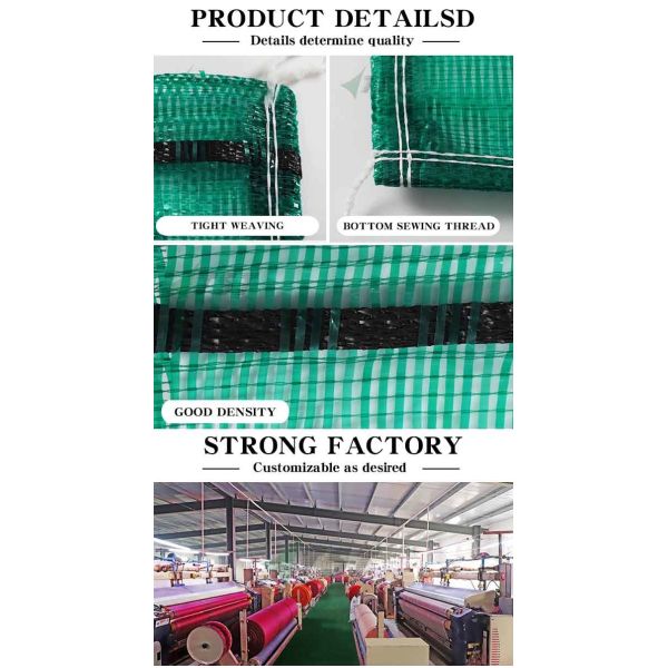 Durable Green Color Pp Leno Mesh Bag For Chilli Tomato Packing