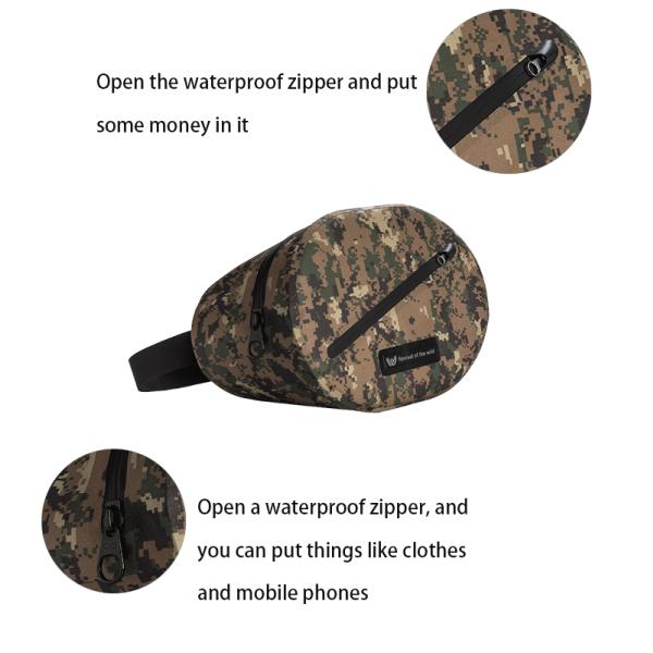 14L 600D PU Military Style Waist Bag