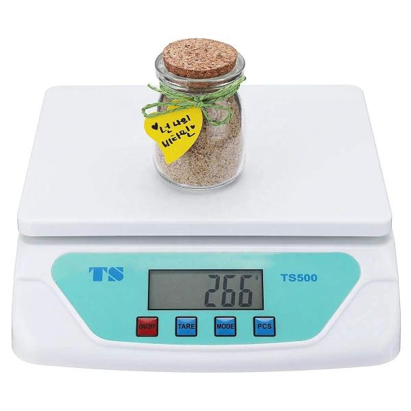 Type de batterie AAA TS-500 Balance de cuisine numérique en acier inoxydable 25 kg Meilleure balance électronique Précision de la machine à peser 1g