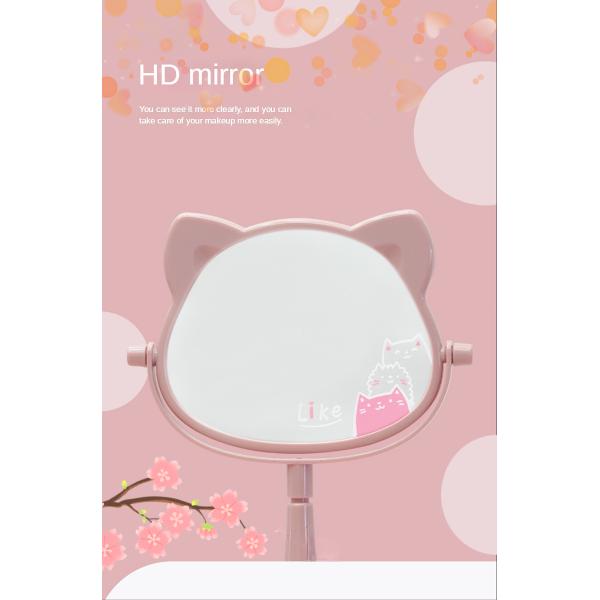 Модный дизайн Пластиковое и стеклянное зеркало Стоящее настольное макияж зеркало для путешествий