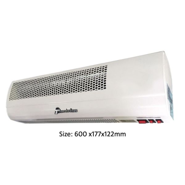 Mini Cross Flow Overhead Air Curtain Compact Over Door Heaters Size 600mm