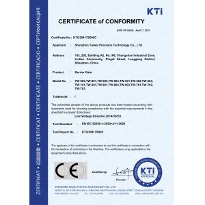 Shenzhen Taiwei Precision Technology Co., Ltd Certifications