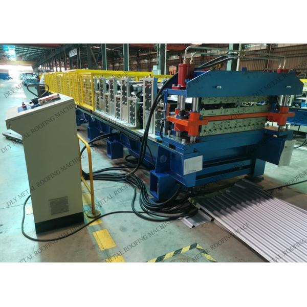 High Speed PPGI Plc Metal Roofing Equipment Automatic Hydraulic Cutting