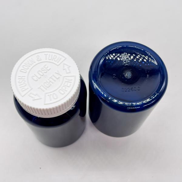 Étiquettes personnalisées de couleur PET plastique 225ml 7,5 oz contenant des médicaments avec capuchon