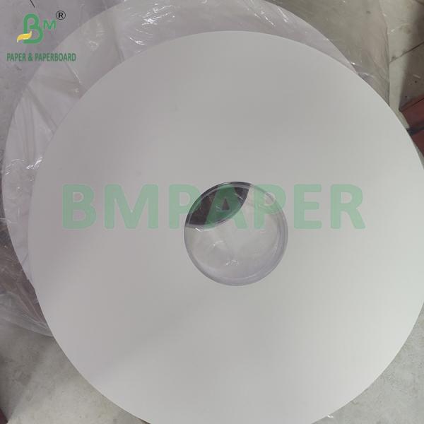24 gm 28 gm papier d'emballage en paille blanche imprimable et revêtu en PE rouleau 50 mm 44 mm