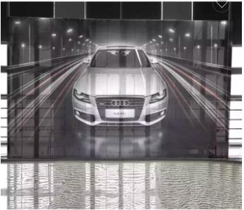 P2.8 P3.91 Ice Curtain Glass Video Wall Panel Clear Window Shop Advertising