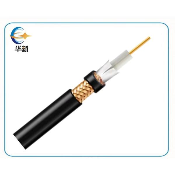 Low Attenuation RG6 Coaxial Cable Tinned Copper Conductor Physical Foam PE Insulation