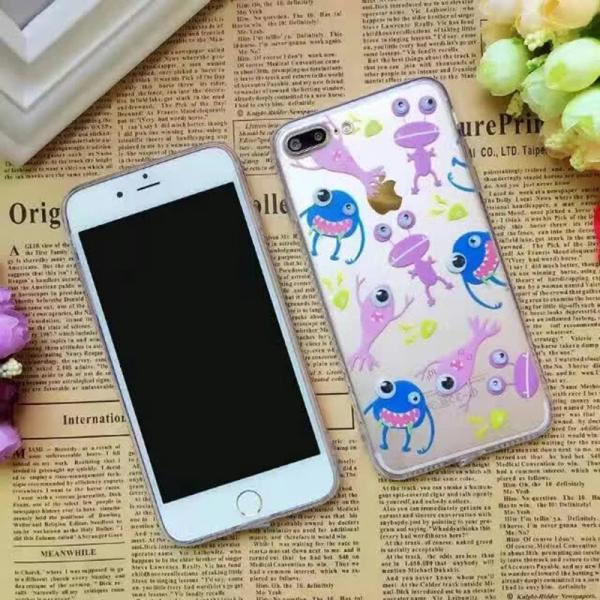 Acrylic Cartoon Moving Eyes Back Cover Cell Phone Case For iPhone 7 6s Plus 5s