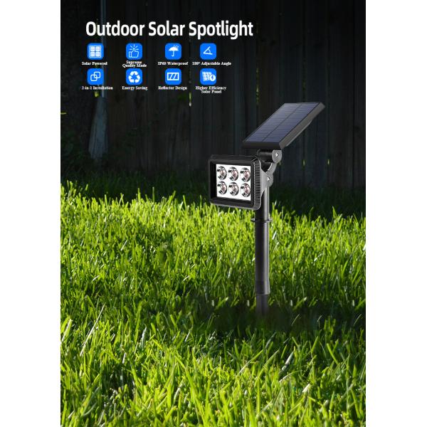 IP65 3.7V 2200MAH LED Solar Landscape Light 300 lumen solar path lights