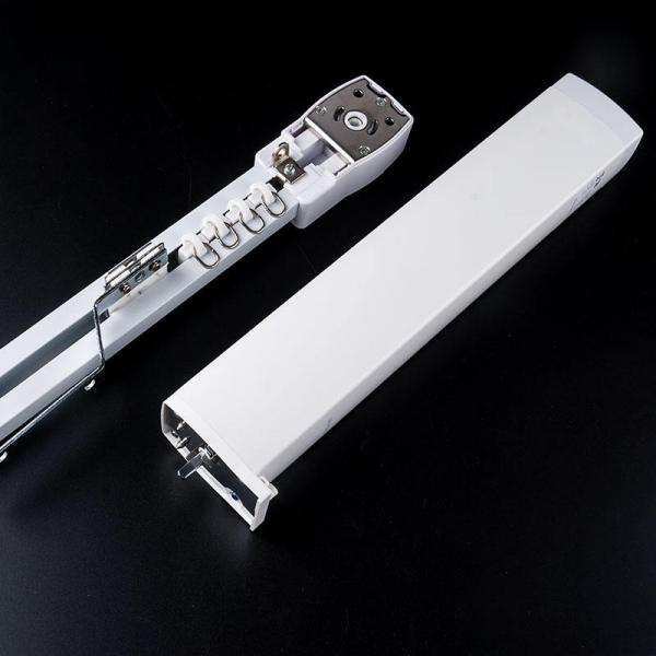 2022 High Quality Aluminium Alloy Double Curved Steel Belt Silent Gliss Smart Electric Curtain Rail Tracks For Bay Windo