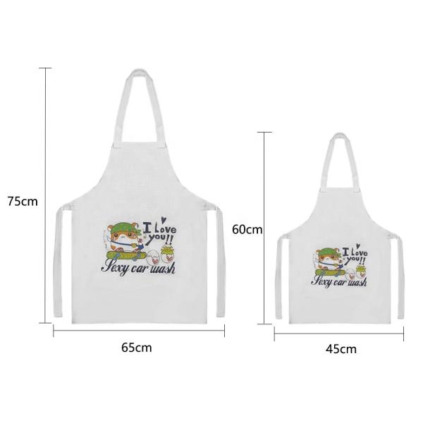 Delantales en blanco de sublimación de lino para niños y adultos, delantales de cocina personalizados