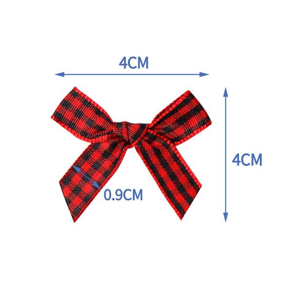 Ribbon Bow Style Mini Gingham 4*4cm Craft Ribbon Bows for Customer Requirements