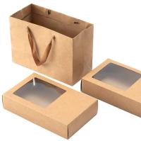 Boîte d'emballage personnalisée pour tiroir avec fenêtre transparente pour sachets de thé, fruits secs et noix