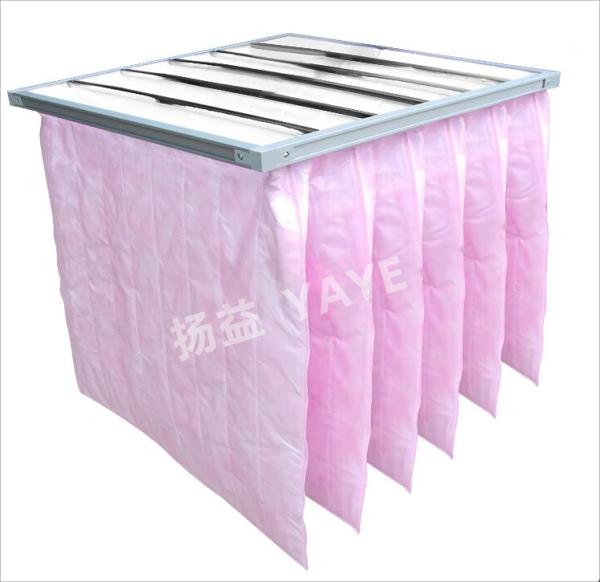 Bag-type medium-efficiency filter, aluminum frame, multi-bag type filtration