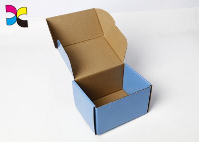 High End Blue Printed Gift Boxes / Rectangle Cardboard Packing Boxes