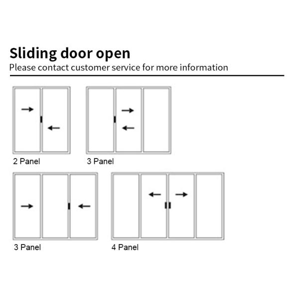 Grandsea Factory Direct High Quality Porte Wooden Grain Waterproof External Aluminum Sliding Double Tempered Glass Doors