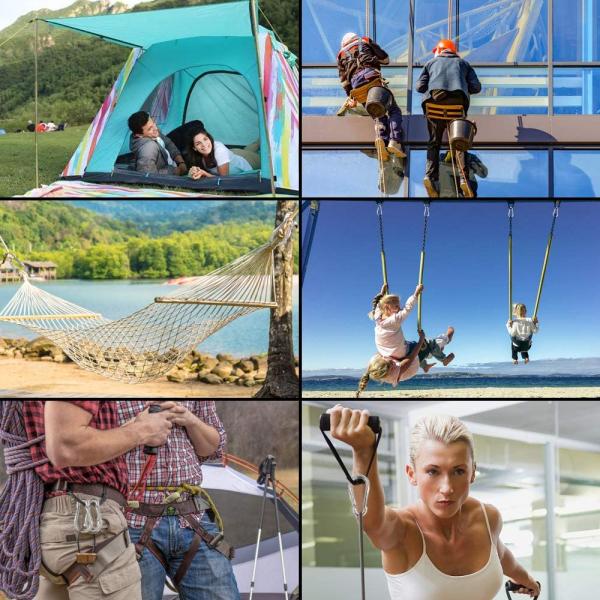 Equipo de equipo de escalada para la industria pesada con hebilla de resorte de aluminio de acabado pulido