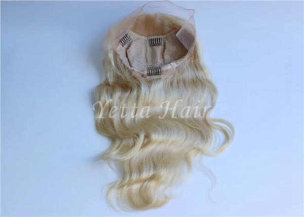 Perucas do cabelo humano da parte dianteira do laço de Glueless do louro de 20 polegadas com onda do corpo