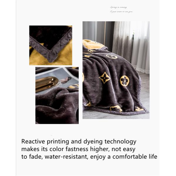 Brushed Pattern Fluffy Bedding Blankets for Winter Sublimation Luxury Blanket