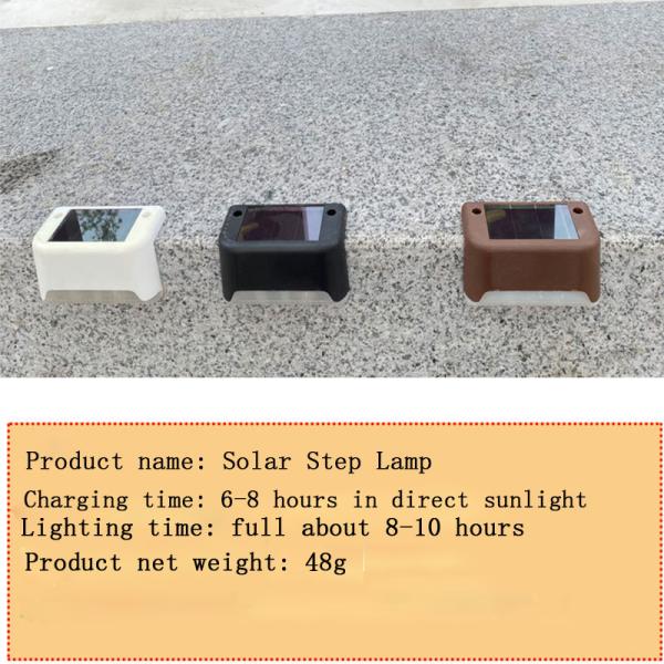 1.2V Input Voltage Outdoor LED Solar Power Stair Step Lamp for Garden Wall Lighting