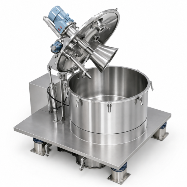 Scraper Bottom Discharge Centrifuge for Mineral Salt Dewatering