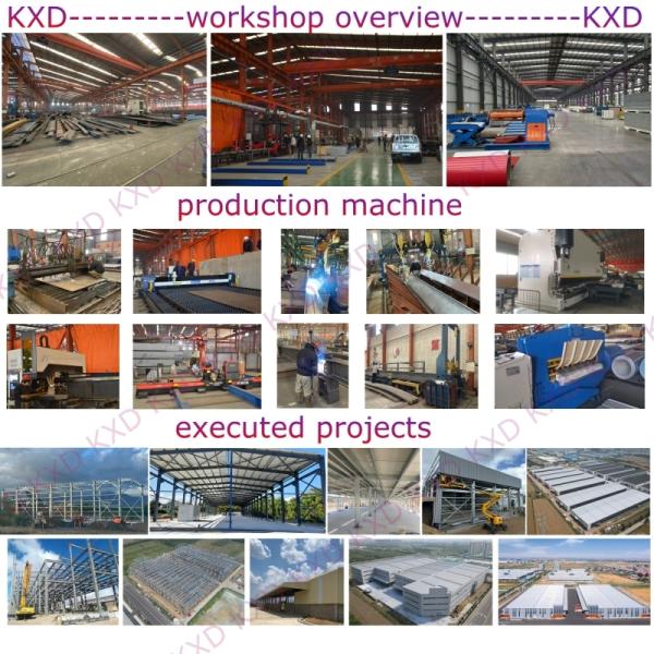 Entrepôt de stockage de métaux préfabriqué à revêtement de toit PPGI