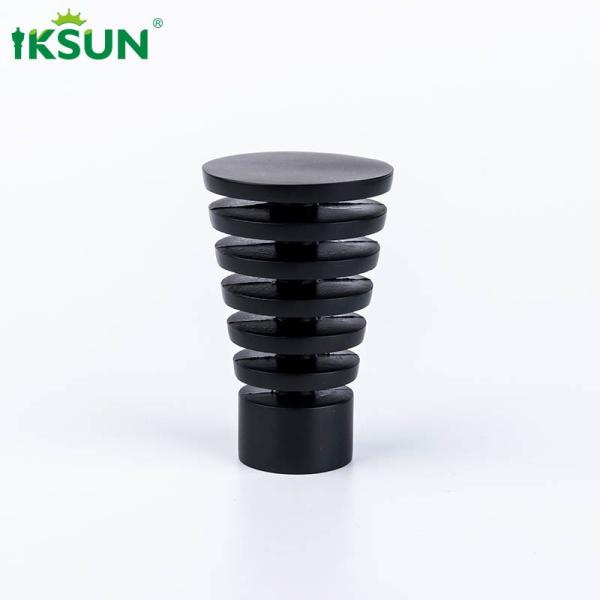 Adjustable Metal Modern Black Curtain Rods Silent 1.1 Diameter