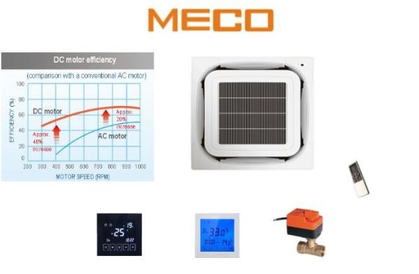 1200CFM, unidade suspensa no teto da bobina do fã do fluxo 2-TUBE redondo refrigerou unidades da água, motor sem escova da C.C., certificação do CE