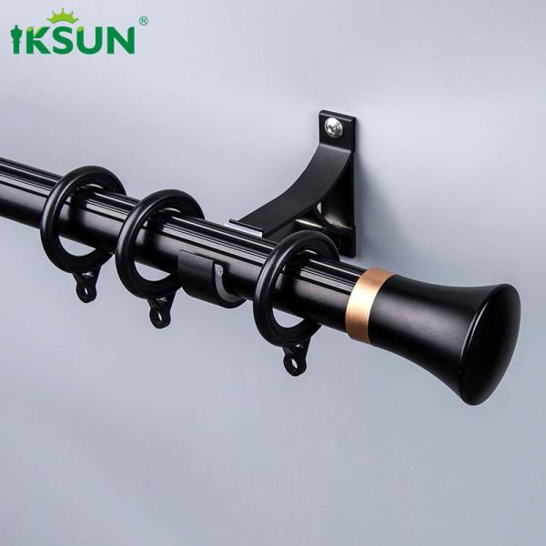 Anodized 19 Ft Curtain Rod , Extendable Curtain Pole Set For Home Decor