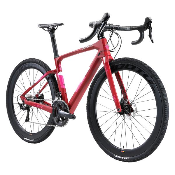 Black Red SAVA Gravel Bike Racer 700cx40c Trail Double Disc Brake