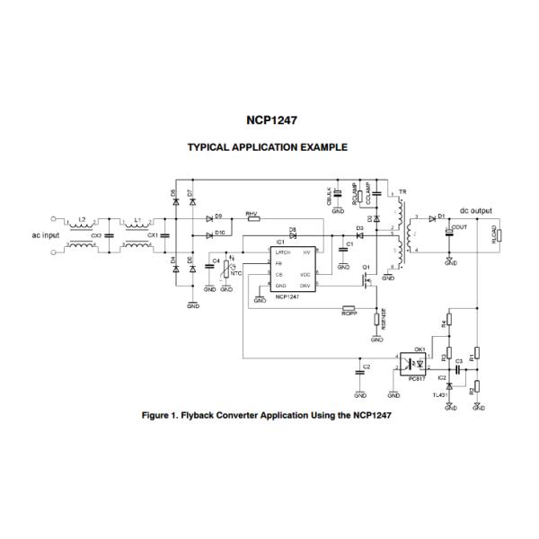 NCP1247DD065R2G Fixed Frequency Current Mode Controller for Flyback Converters robert noyce integrated circuit