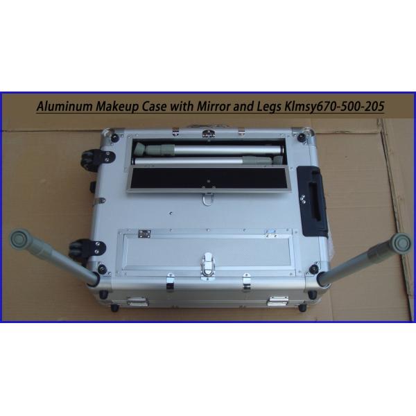 Aluminum Makeup Case with Mirror and Legs KLMSY670-500-205