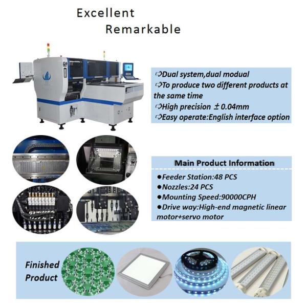 product-1-1 HT-E8D-1200 24 Head Pick And Place Machine с регулируемым давлением пневматического зажима