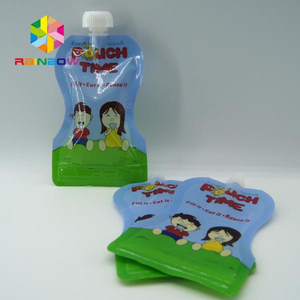 Baby food plastic pouches for liquids / biodegradable liquid packaging bags