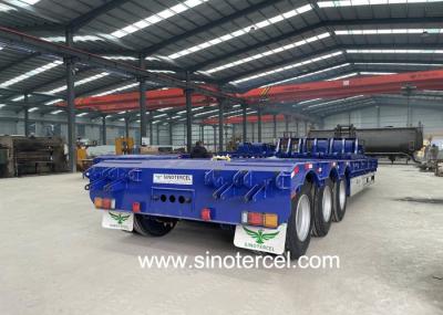 28T Landing Gear Semi Bed Trailer Tri Axle Low Bed Trailer For Sale
