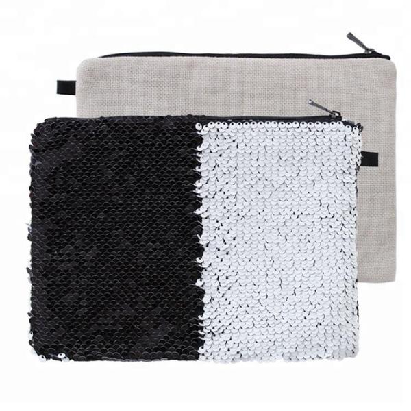 DIY Sublimation Sparkly Sequin Makeup Bag Customized Sequin Cosmetic Bag Blanks