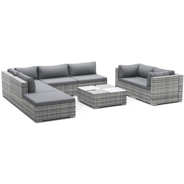 Wholesale Wicker Outdoor Sectional Lounge Set Rattan Outdoor Furniture Conversation Leisure Sofa Set