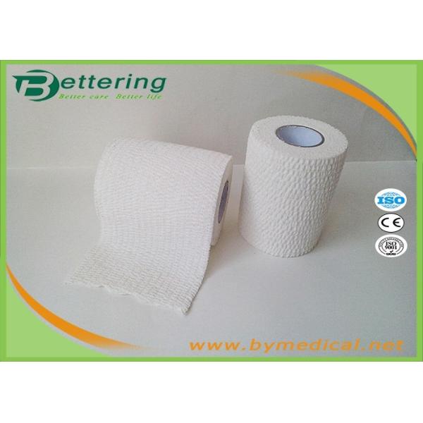 White Soft Cotton EAB Elastic Adhesive Bandage Roll , Tearable Elastic Bandage For Knee