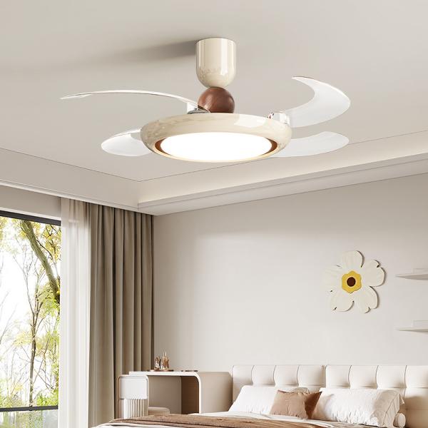 Ventilateurs intérieurs de luxe de 42 pouces, Ventilateurs de plafond de salon modernes avec des lumières lumineuses