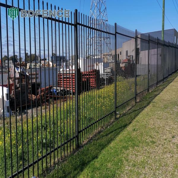 Extra Strong 7ft Modern 3D Eco-Friendly Steel Security Tubular Fence Black for Villa Perimeter