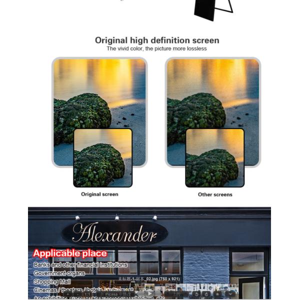 43 señalización movible semi al aire libre 1920x1080 de WiFi LCD Digitaces de la pulgada