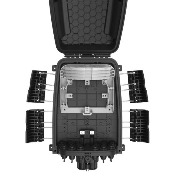 GFS-16QX-1 Pre-connectorized Fiber Distribution Box IP68 378*255*116mm 96cores max16 pre-connected adapter aerial-mount