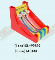 Inflatable Mini Colorful Vibrant Three - Hoop Basketball Shooting Toy